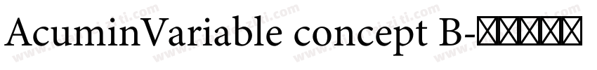 AcuminVariable concept B字体转换